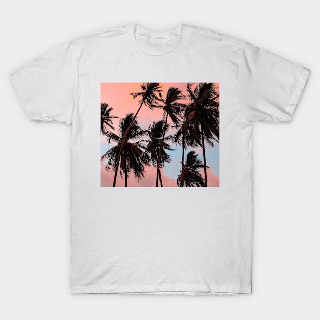 Tropical Sunset Palm Trees T-Shirt by NewburyBoutique